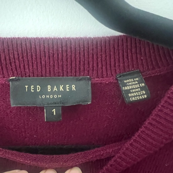 Ted Baker Tae Sweater - Scoop Neck Merino Wool Lace Knit Cut-Out - Picture 2 of 7
